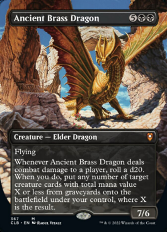 Ancient Brass Dragon (Borderless Alternate Art) [Commander Legends: Battle for Baldur's Gate] Magic: The Gathering