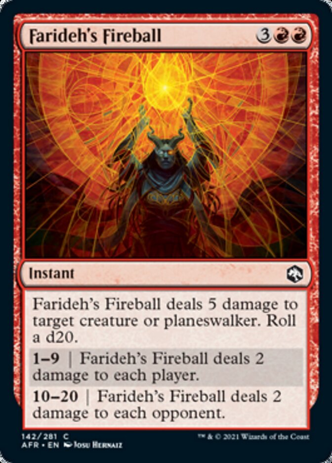 Farideh's Fireball [Dungeons & Dragons: Adventures in the Forgotten Realms] Magic: The Gathering