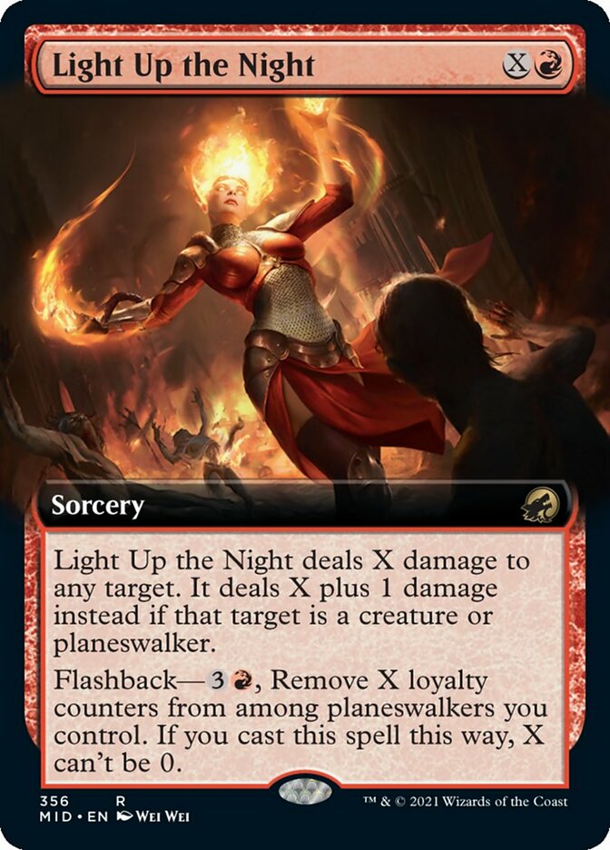 Light Up the Night (Extended Art) [Innistrad: Midnight Hunt] Magic: The Gathering