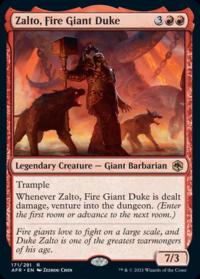 Zalto, Fire Giant Duke [Dungeons & Dragons: Adventures in the Forgotten Realms] Magic: The Gathering