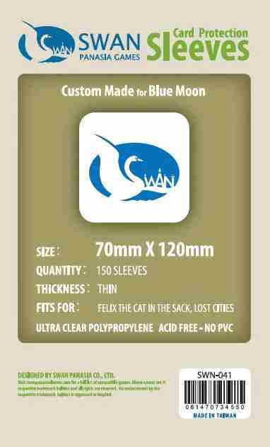 Swan Sleeves Standard Blue Moon (70x120mm) 150 pack