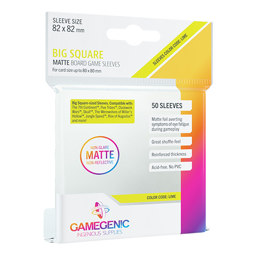 GameGenic MATTE Sleeves: Big Square (82 x 82 mm)