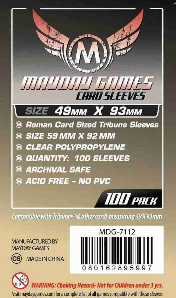 Mayday Games Tribune Standard Sleeves (49x93mm) 100 pack