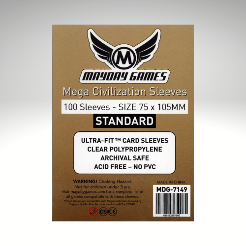 Mayday Games Mega Civilization Sleeves Standard (75x105mm)100 pack