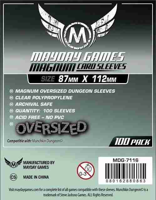 Mayday Games Munchkin Dungeon Sleeve Magnum Ocersized Standard (87x112mm) 100 pack