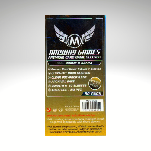 Mayday Games Tribune Premium Sleeves (49x93mm) 50 pack