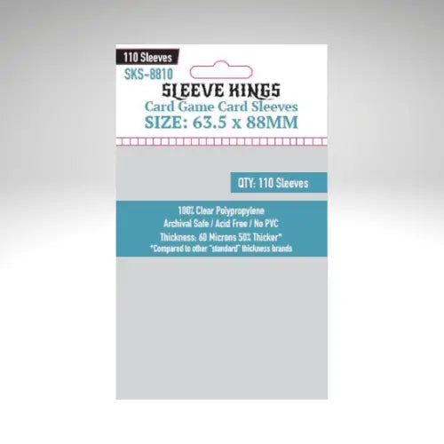 Sleeve Kings Card Game Card Sleeves (63.5x88mm) - 110 Pack