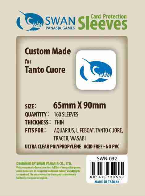 Swan Sleeves Standard Tanto Cuore (65x90mm) 160 pack