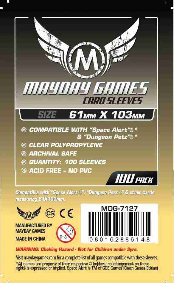 Mayday Games "Space Alert" & "Dungeon Petz" Standard (61x103mm) 100 pack