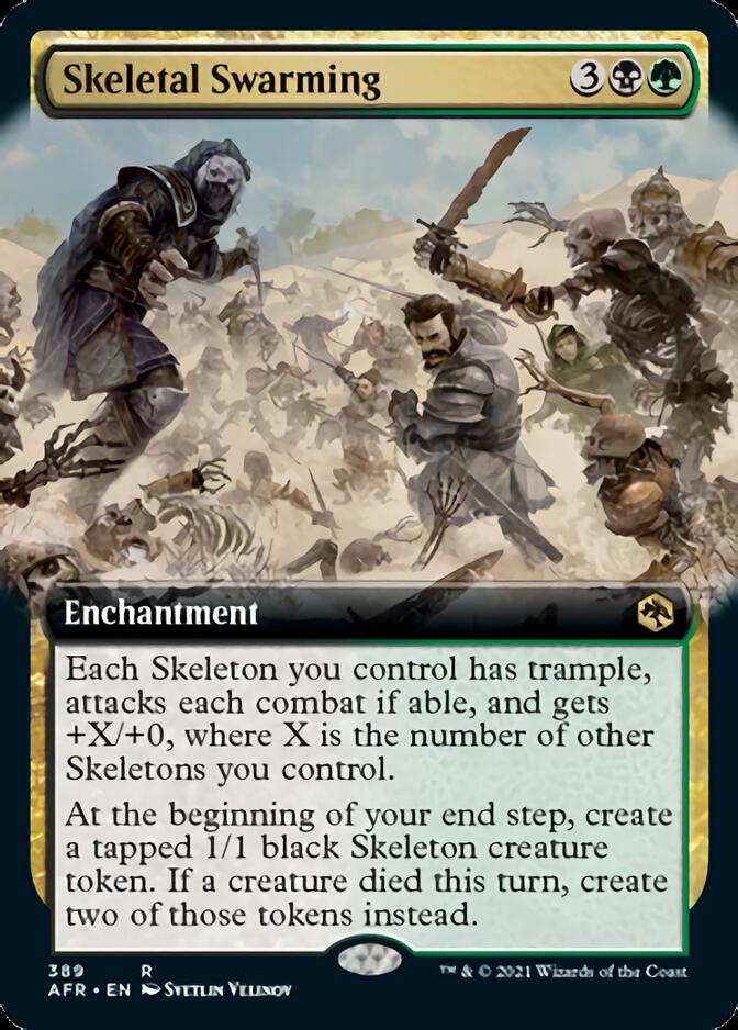 Skeletal Swarming (Extended Art) [Dungeons & Dragons: Adventures in the Forgotten Realms] Magic: The Gathering