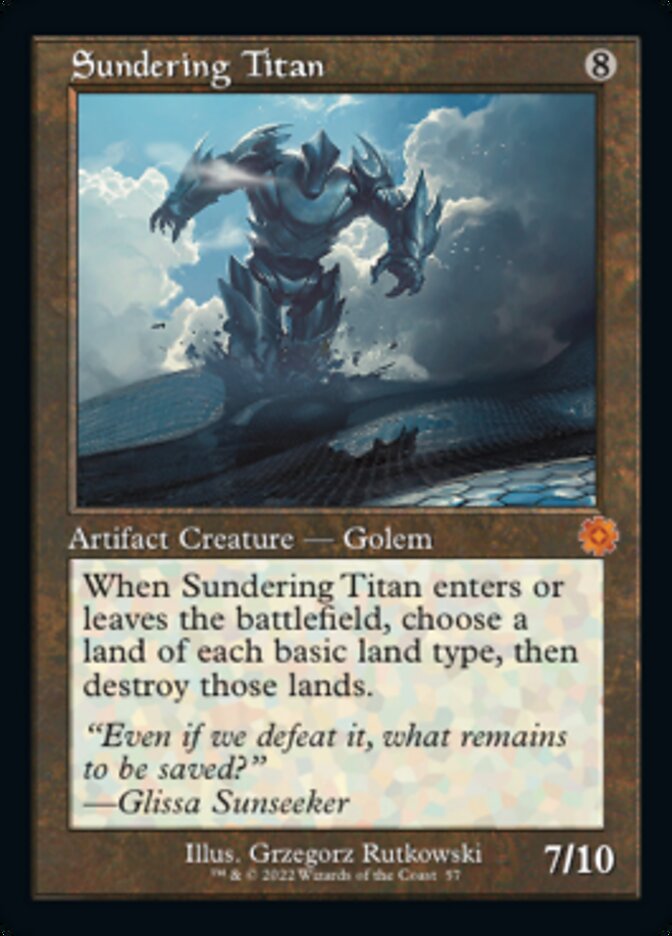 Sundering Titan (Retro) [The Brothers' War Retro Artifacts] Magic: The Gathering