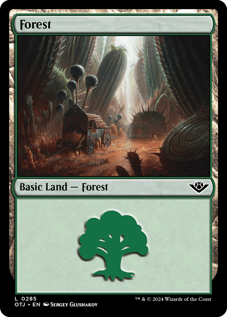 Forest (0285) [Outlaws of Thunder Junction] Magic: The Gathering