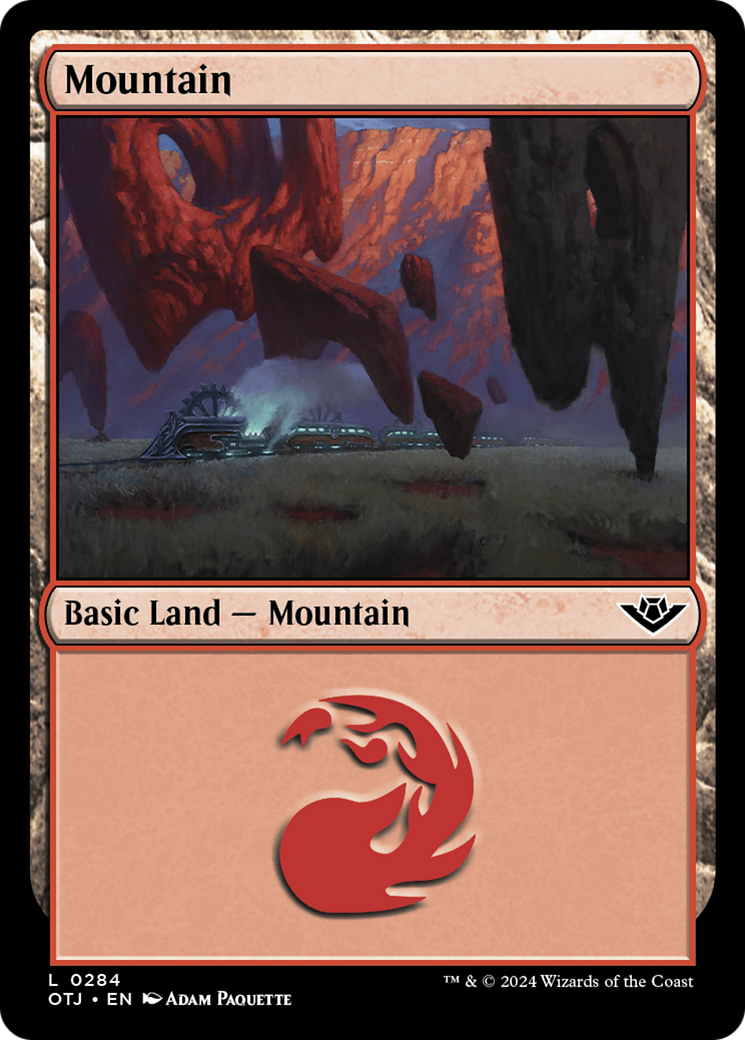 Mountain (0284) [Outlaws of Thunder Junction] Magic: The Gathering