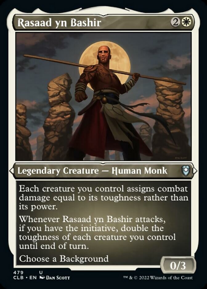 Rasaad yn Bashir (Foil Etched) [Commander Legends: Battle for Baldur's Gate] Magic: The Gathering