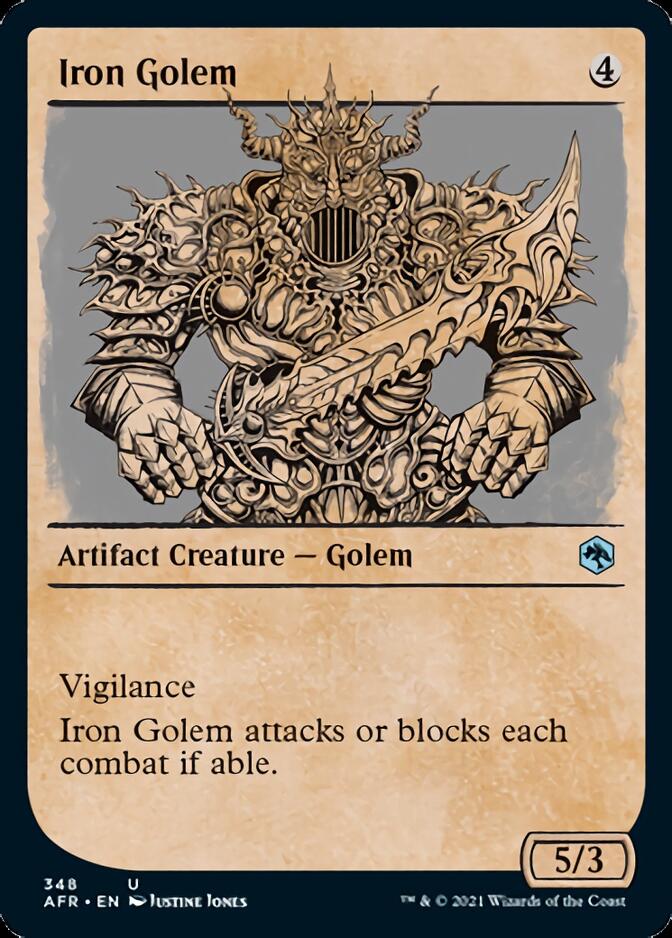 Iron Golem (Showcase) [Dungeons & Dragons: Adventures in the Forgotten Realms] Magic: The Gathering