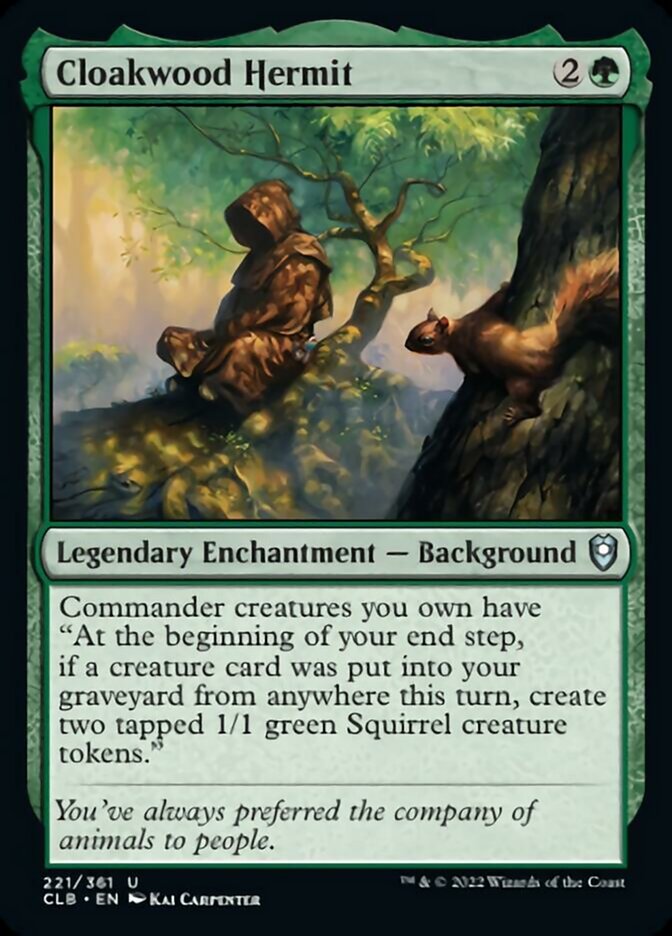 Cloakwood Hermit [Commander Legends: Battle for Baldur's Gate] Magic: The Gathering