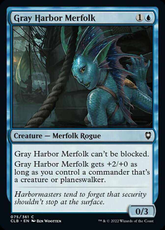 Gray Harbor Merfolk [Commander Legends: Battle for Baldur's Gate] Magic: The Gathering