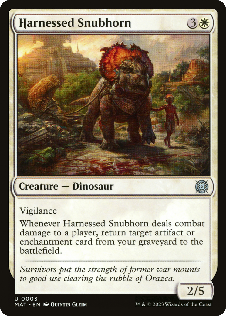 Harnessed Snubhorn [March of the Machine: The Aftermath] Magic: The Gathering