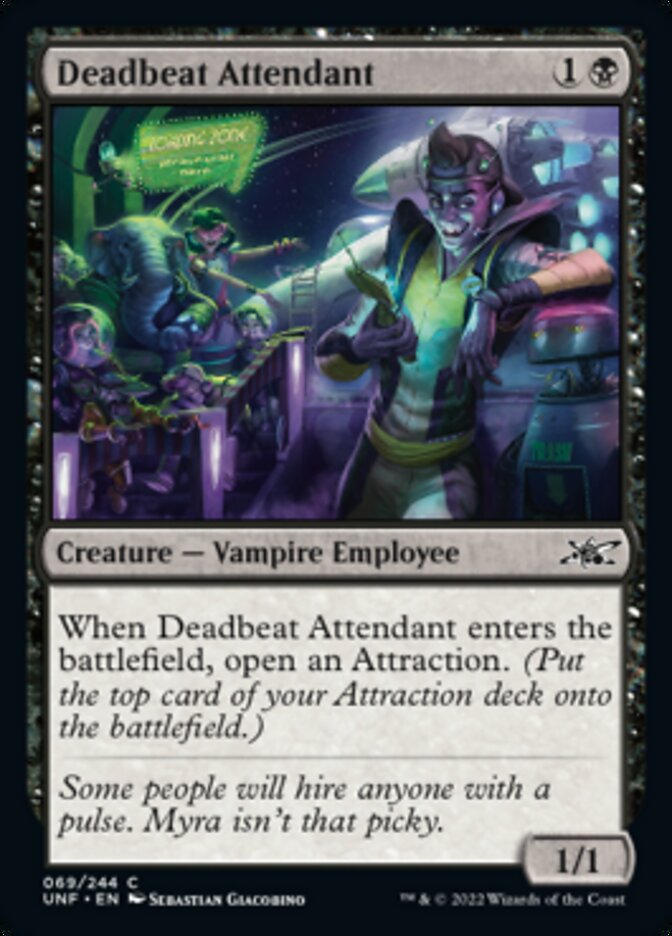 Deadbeat Attendant [Unfinity] Magic: The Gathering