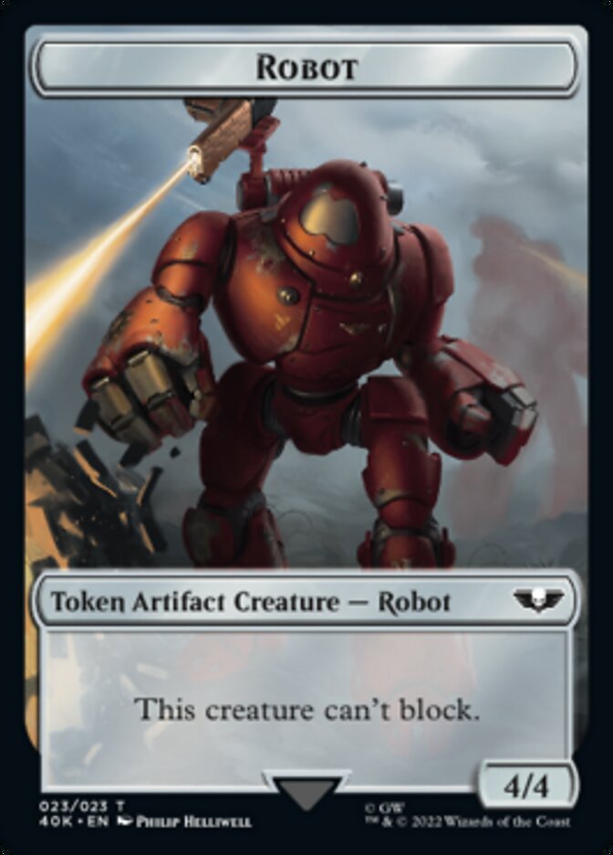 Astartes Warrior (001) // Robot Double-Sided Token [Warhammer 40,000 Tokens] Magic: The Gathering