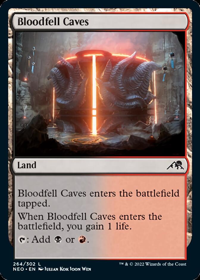 Bloodfell Caves [Kamigawa: Neon Dynasty] Magic: The Gathering