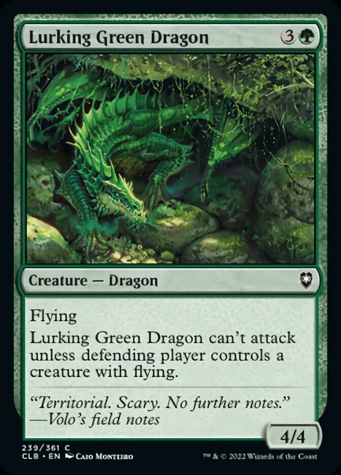 Lurking Green Dragon [Commander Legends: Battle for Baldur's Gate] Magic: The Gathering