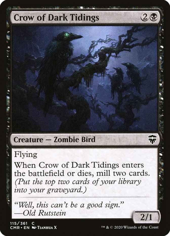 Crow of Dark Tidings [Commander Legends] Magic: The Gathering