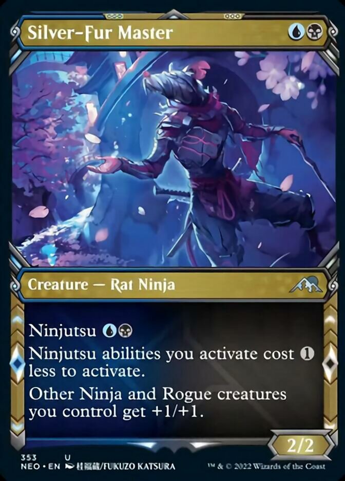 Silver-Fur Master (Showcase Ninja) [Kamigawa: Neon Dynasty] Magic: The Gathering