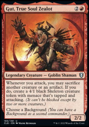 Gut, True Soul Zealot [Commander Legends: Battle for Baldur's Gate] Magic: The Gathering