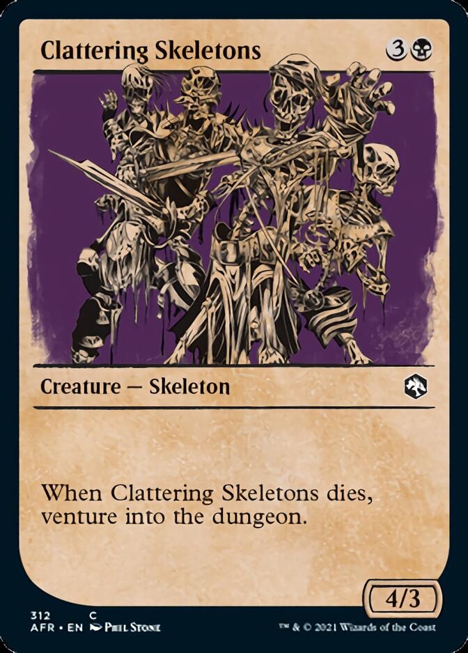 Clattering Skeletons (Showcase) [Dungeons & Dragons: Adventures in the Forgotten Realms] Magic: The Gathering