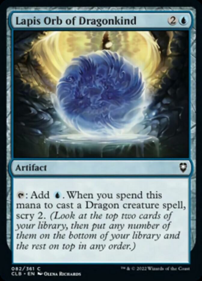 Lapis Orb of Dragonkind [Commander Legends: Battle for Baldur's Gate] Magic: The Gathering