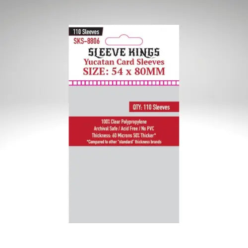 Sleeve Kings Yucatan Card Sleeves (54x80mm) -110 Pack