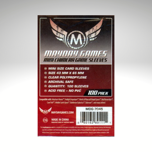 Mayday Games Mini Chimera Standard Sleeves (43x65mm) 100 pack