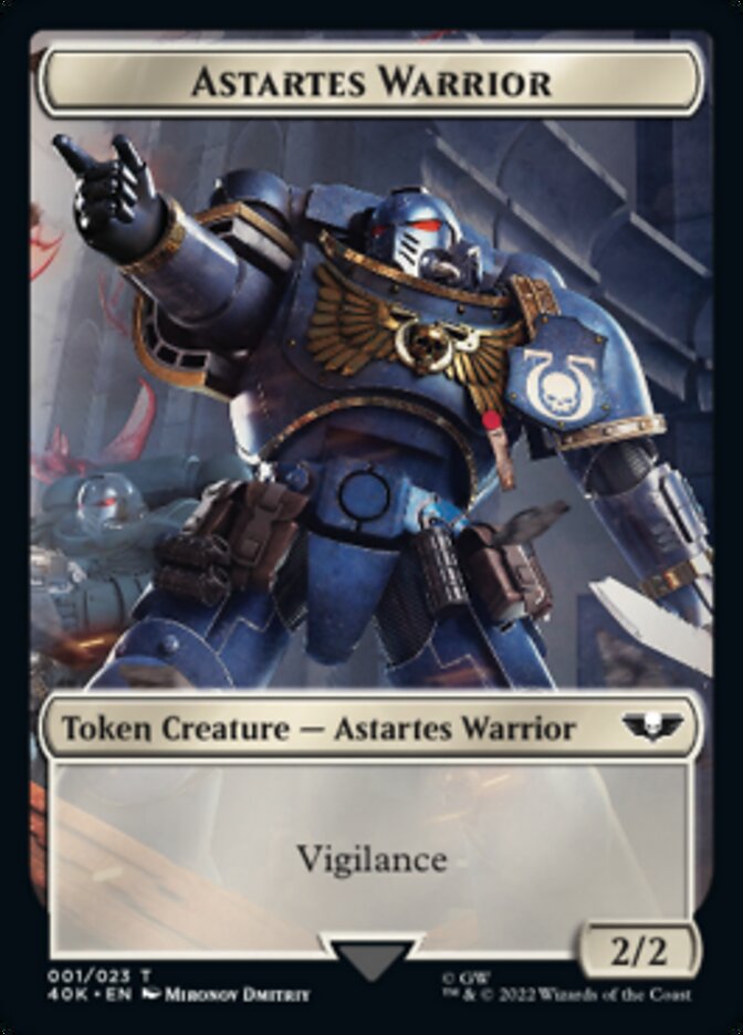 Astartes Warrior (001) // Cherubael Double-Sided Token [Warhammer 40,000 Tokens] Magic: The Gathering