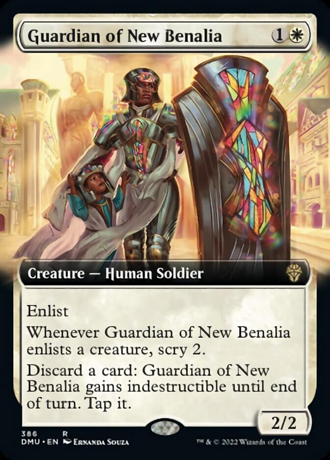 Guardian of New Benalia (Extended Art) [Dominaria United] Magic: The Gathering