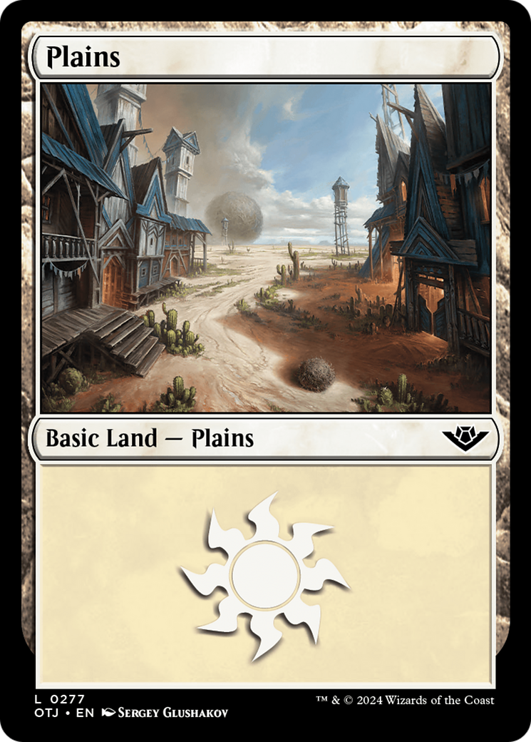 Plains (0277) [Outlaws of Thunder Junction] Magic: The Gathering