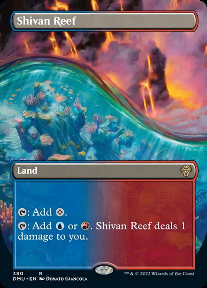 Shivan Reef (Borderless Alternate Art) [Dominaria United] Magic: The Gathering