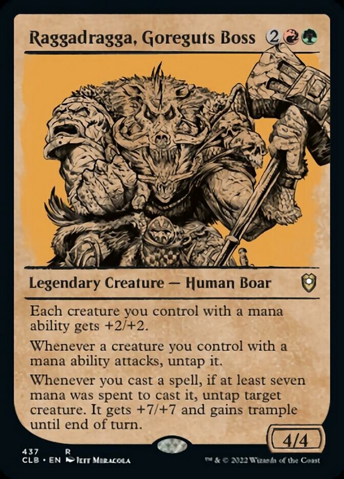 Raggadragga, Goreguts Boss (Showcase) [Commander Legends: Battle for Baldur's Gate] Magic: The Gathering