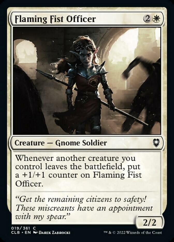 Flaming Fist Officer [Commander Legends: Battle for Baldur's Gate] Magic: The Gathering