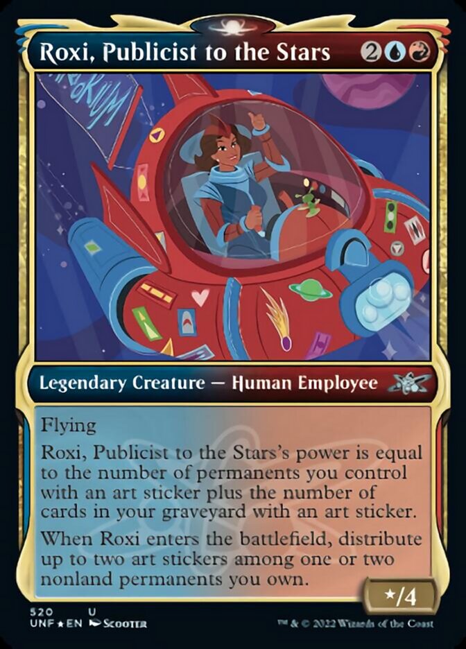 Roxi, Publicist to the Stars (Showcase) (Galaxy Foil) [Unfinity] Magic: The Gathering