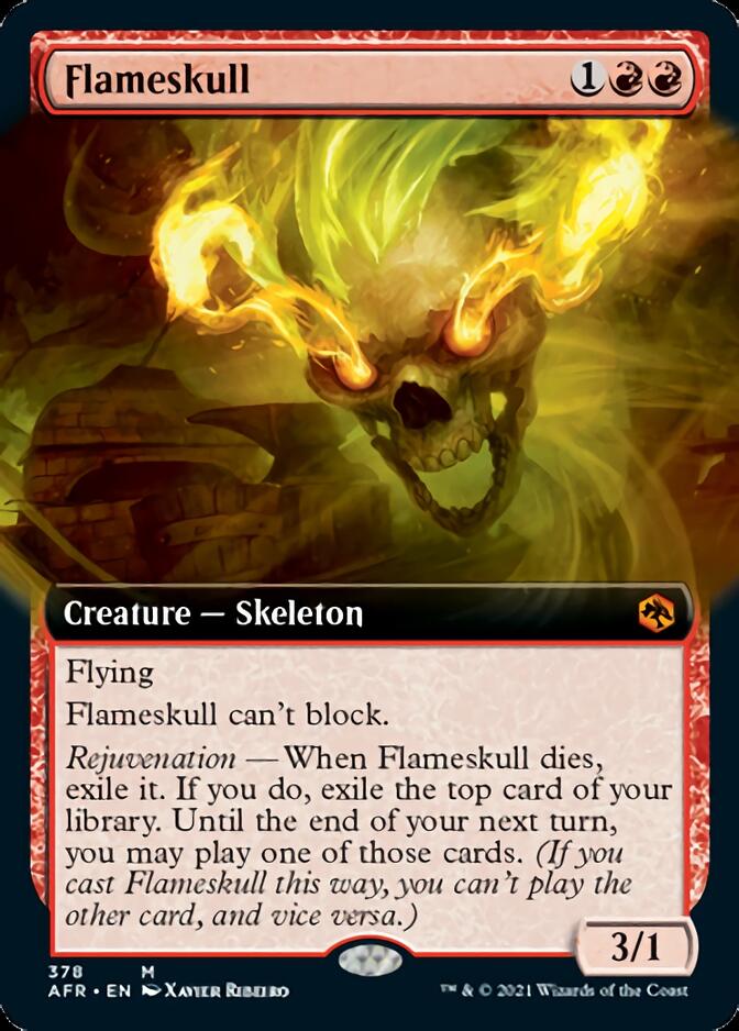 Flameskull (Extended Art) [Dungeons & Dragons: Adventures in the Forgotten Realms] Magic: The Gathering