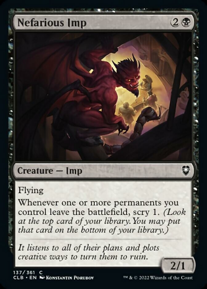 Nefarious Imp [Commander Legends: Battle for Baldur's Gate] Magic: The Gathering