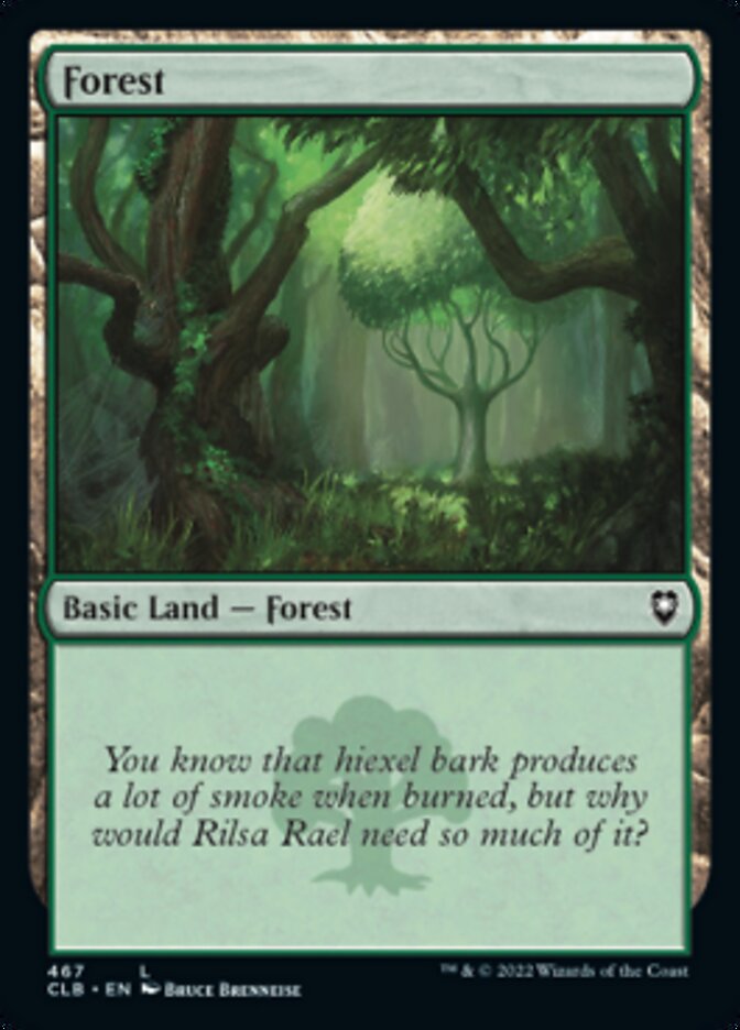 Forest (467) [Commander Legends: Battle for Baldur's Gate] Magic: The Gathering