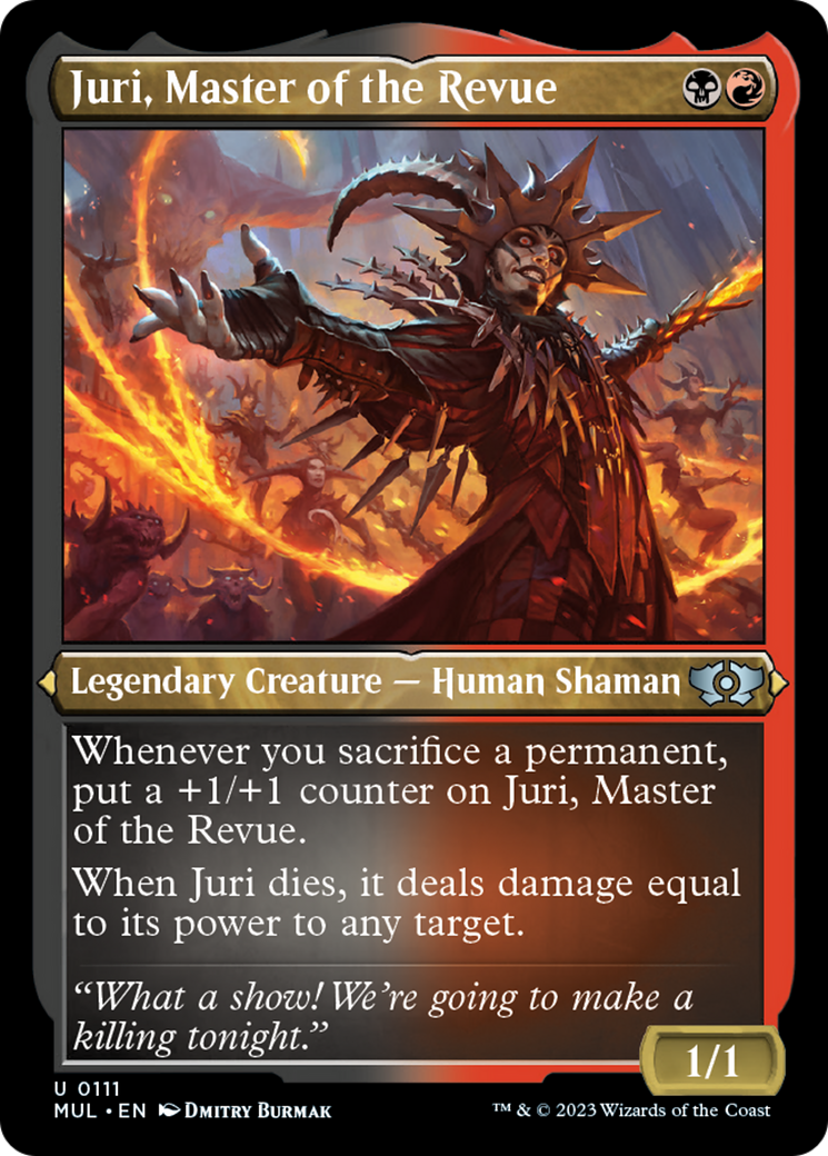 Juri, Master of the Revue (Foil Etched) [Multiverse Legends] Magic: The Gathering