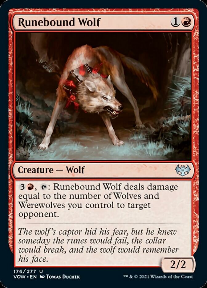 Runebound Wolf [Innistrad: Crimson Vow] Magic: The Gathering