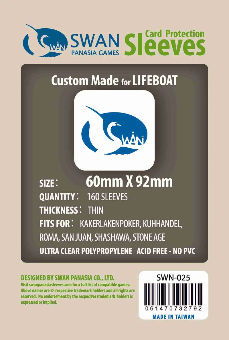 Swan Sleeves Standard Lifeboat (60x92mm) 160 pack