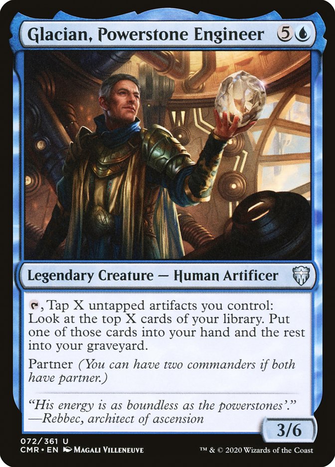 Glacian, Powerstone Engineer [Commander Legends] Magic: The Gathering