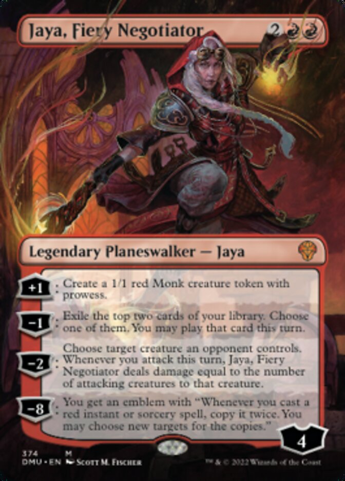 Jaya, Fiery Negotiator (Borderless) [Dominaria United] Magic: The Gathering