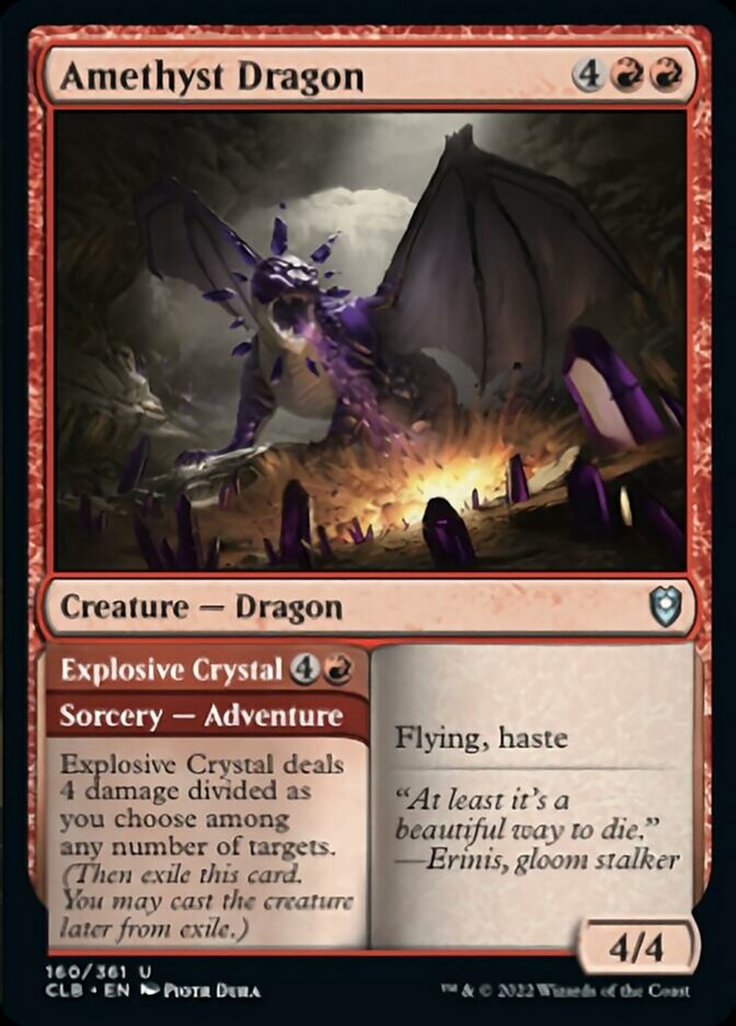 Amethyst Dragon // Explosive Crystal [Commander Legends: Battle for Baldur's Gate] Magic: The Gathering