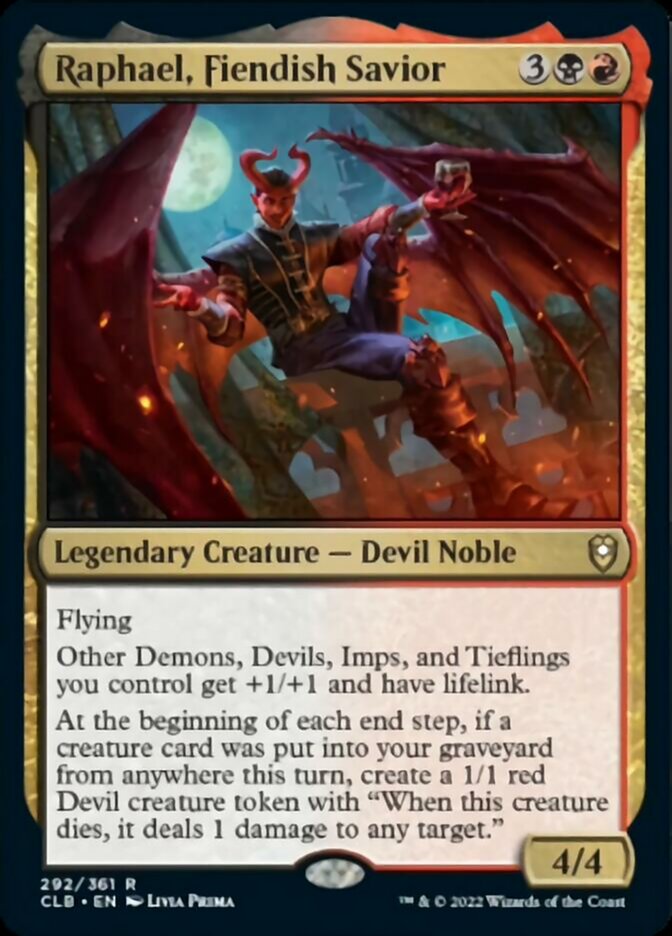 Raphael, Fiendish Savior [Commander Legends: Battle for Baldur's Gate] Magic: The Gathering